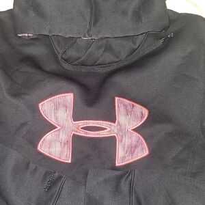 Under Armour Black Hoodie with Pink Outlined Logo